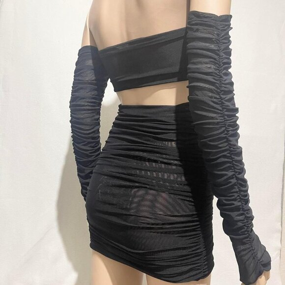 BY DYLN stretchy mesh dress size XS - Picture 4 of 8